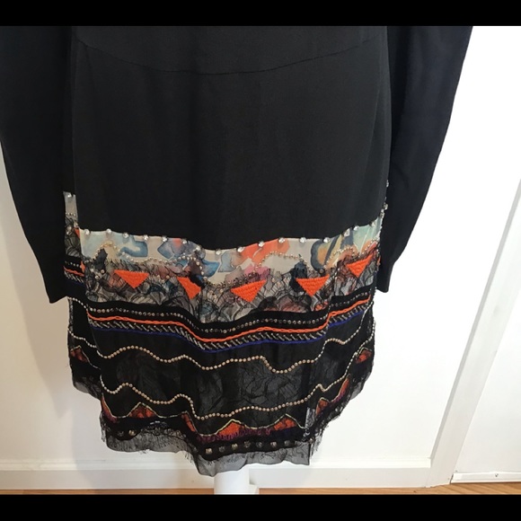 CHLOE SILK EMBELLISHED LACE BEADS DRESS NWT SZ 12 - Picture 9 of 16